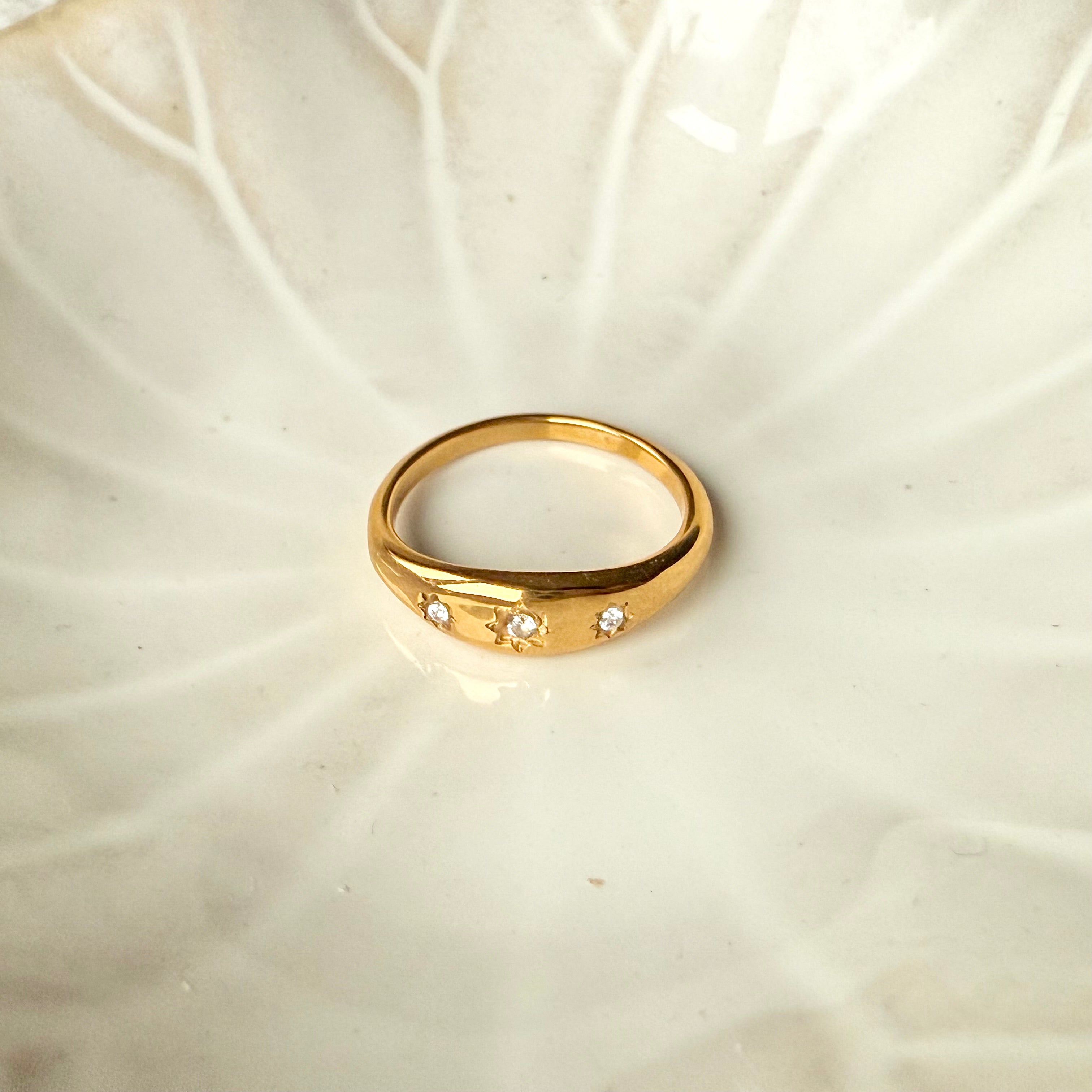 Starburst CZ Ring