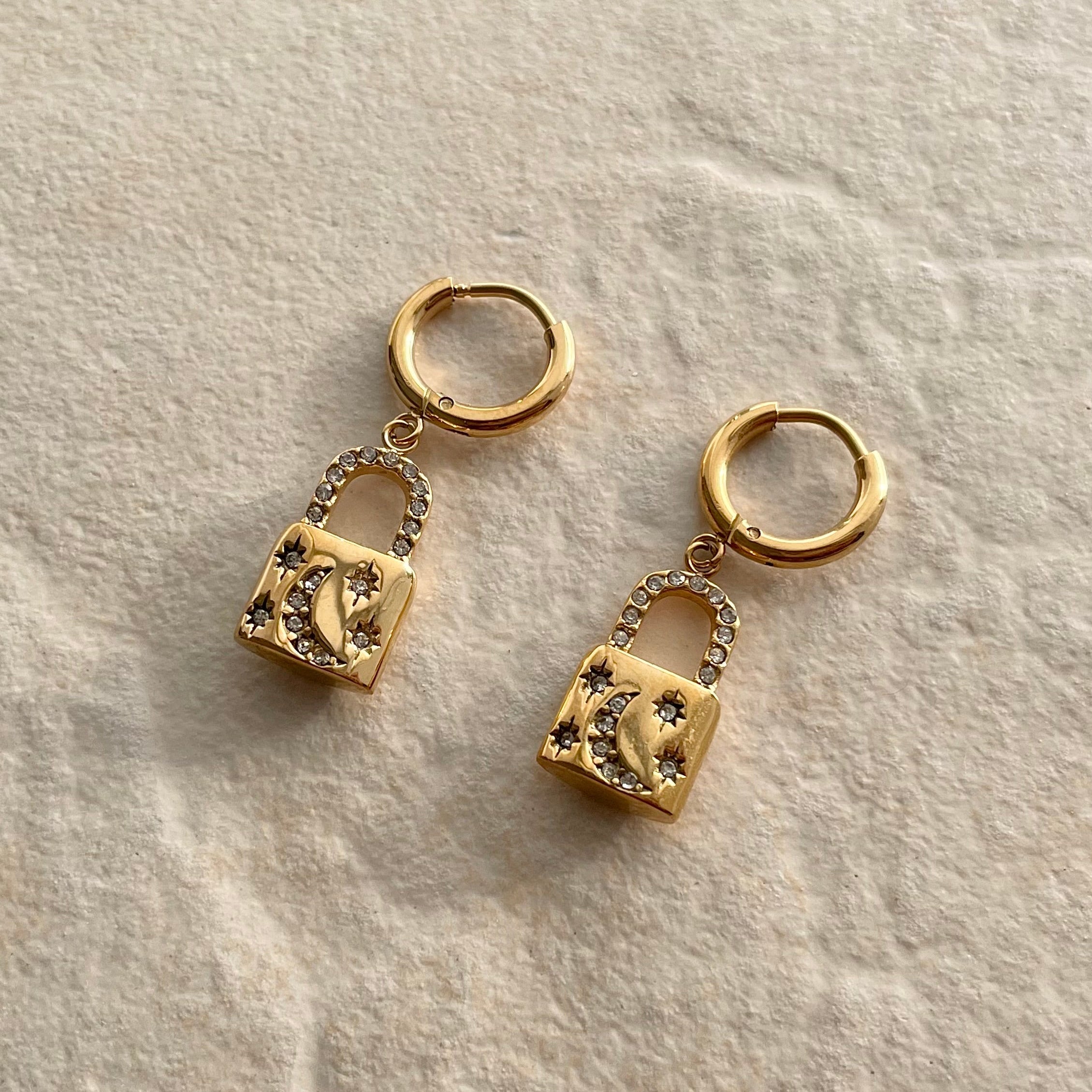 Celestial Lock Earrings
