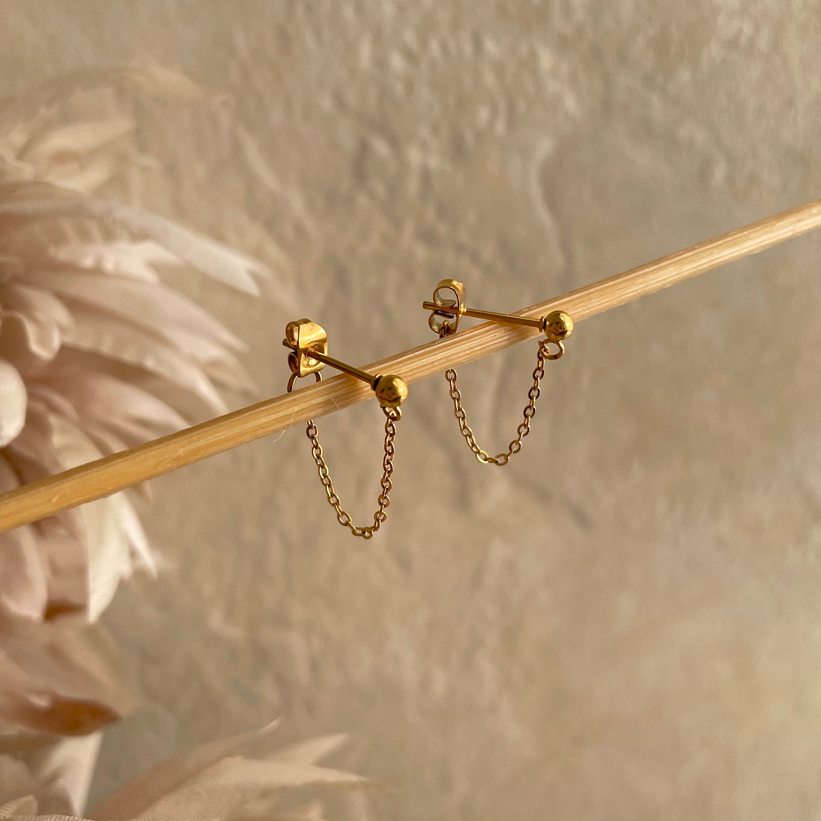 Chain Stud Earrings