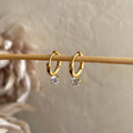 CZ Crystal Hoop Earrings