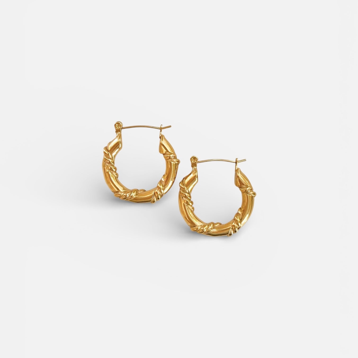 Spiral Twist Hoop Earrings