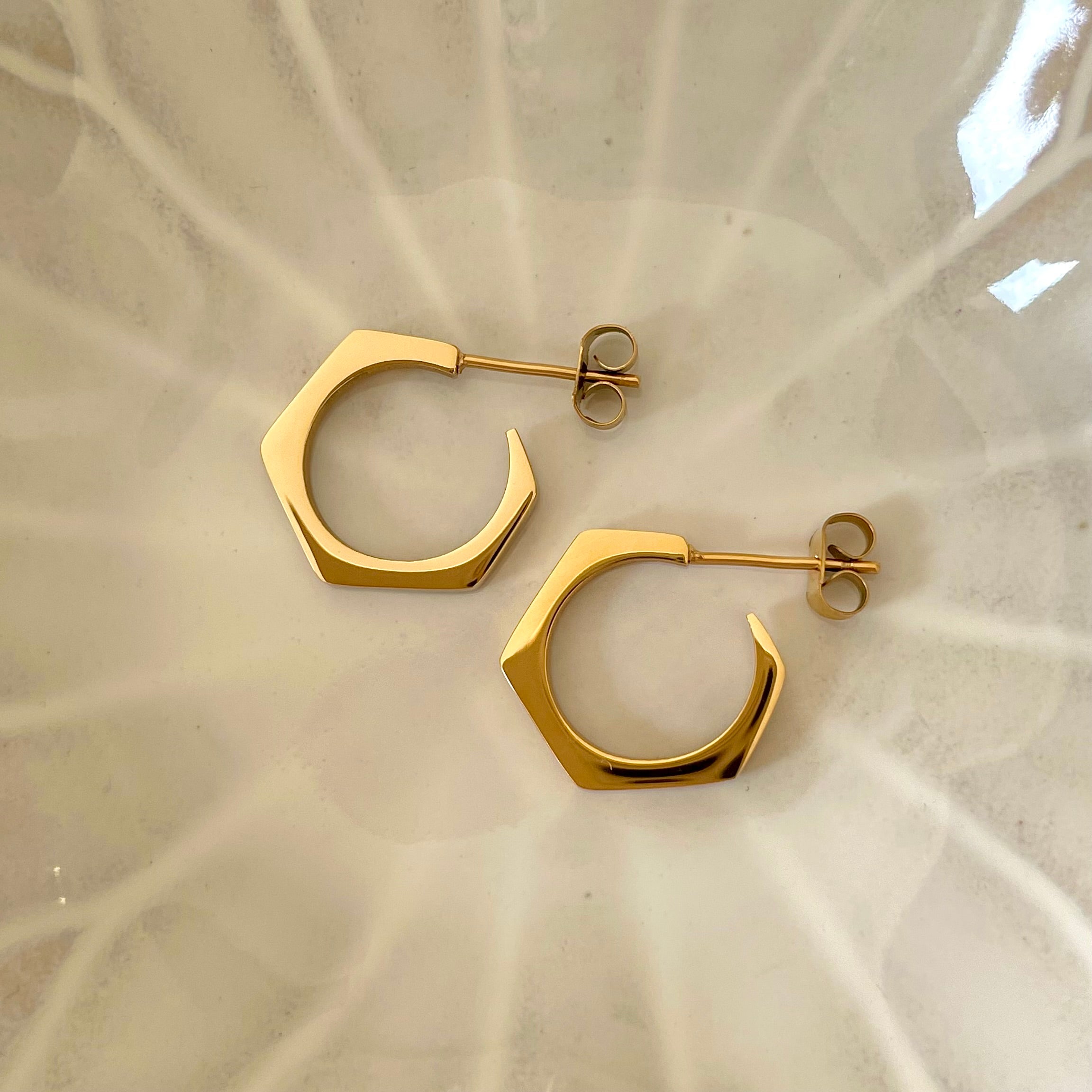 Hexagon Earrings